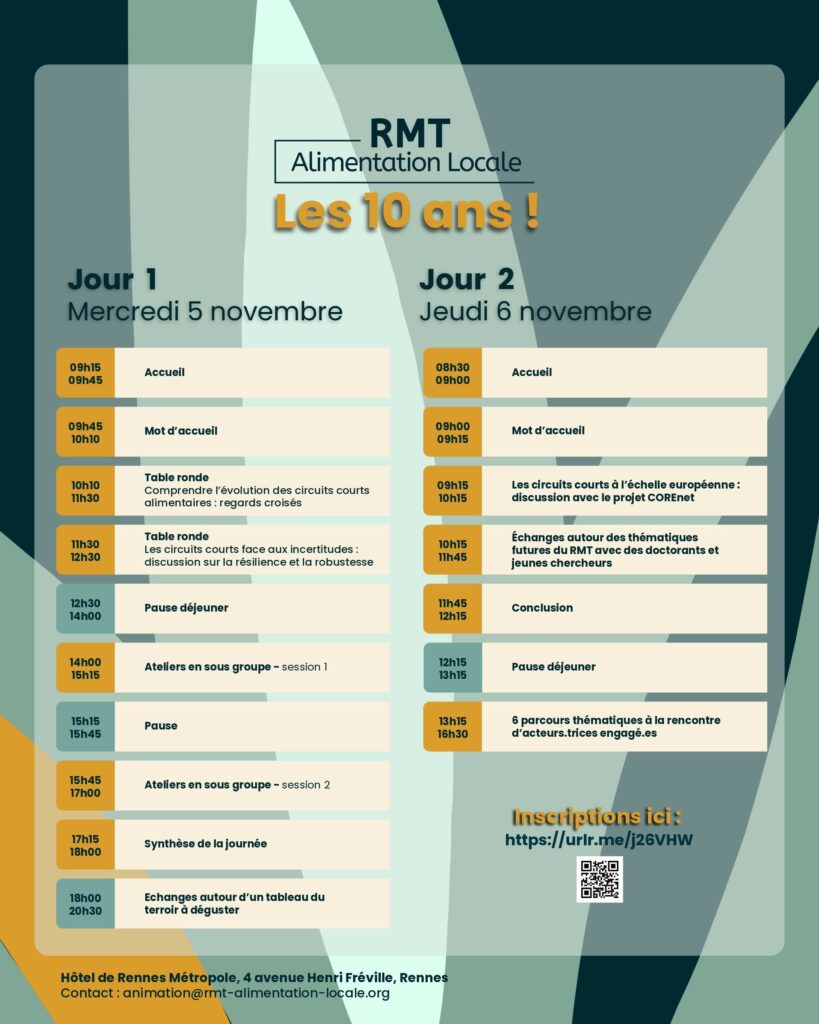 programme des 10 ans du RMT des 5 et 6 novembre 2025